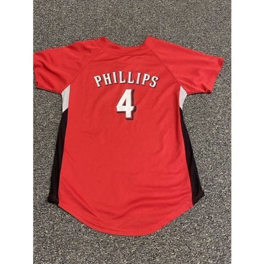 Vintage Boys Youth Reds Jersey Shirt Phillips #4 size Large - Picture 7 of 9